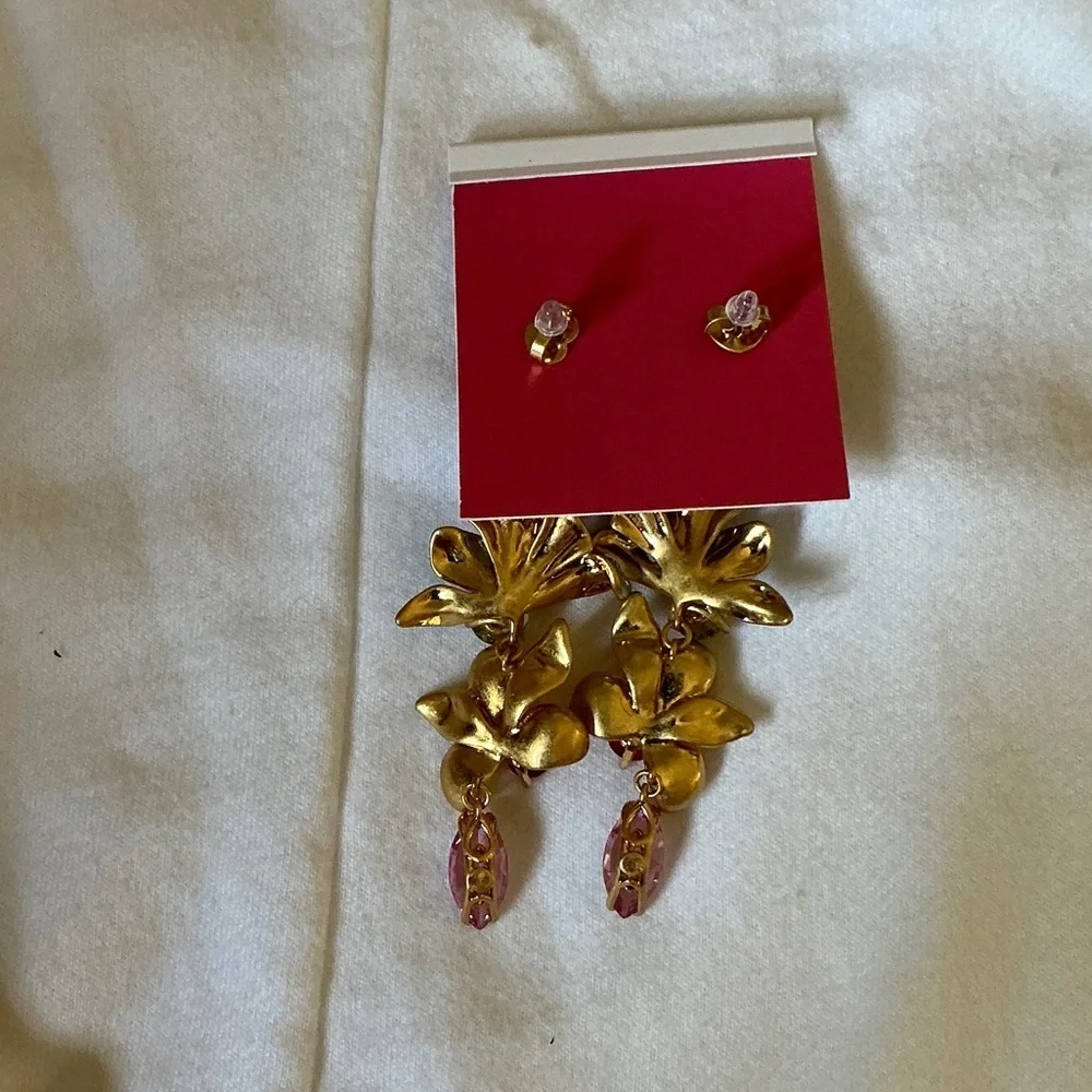 kate spade multicolor enamel floral dangle statement earrings. Gorgeous 😍